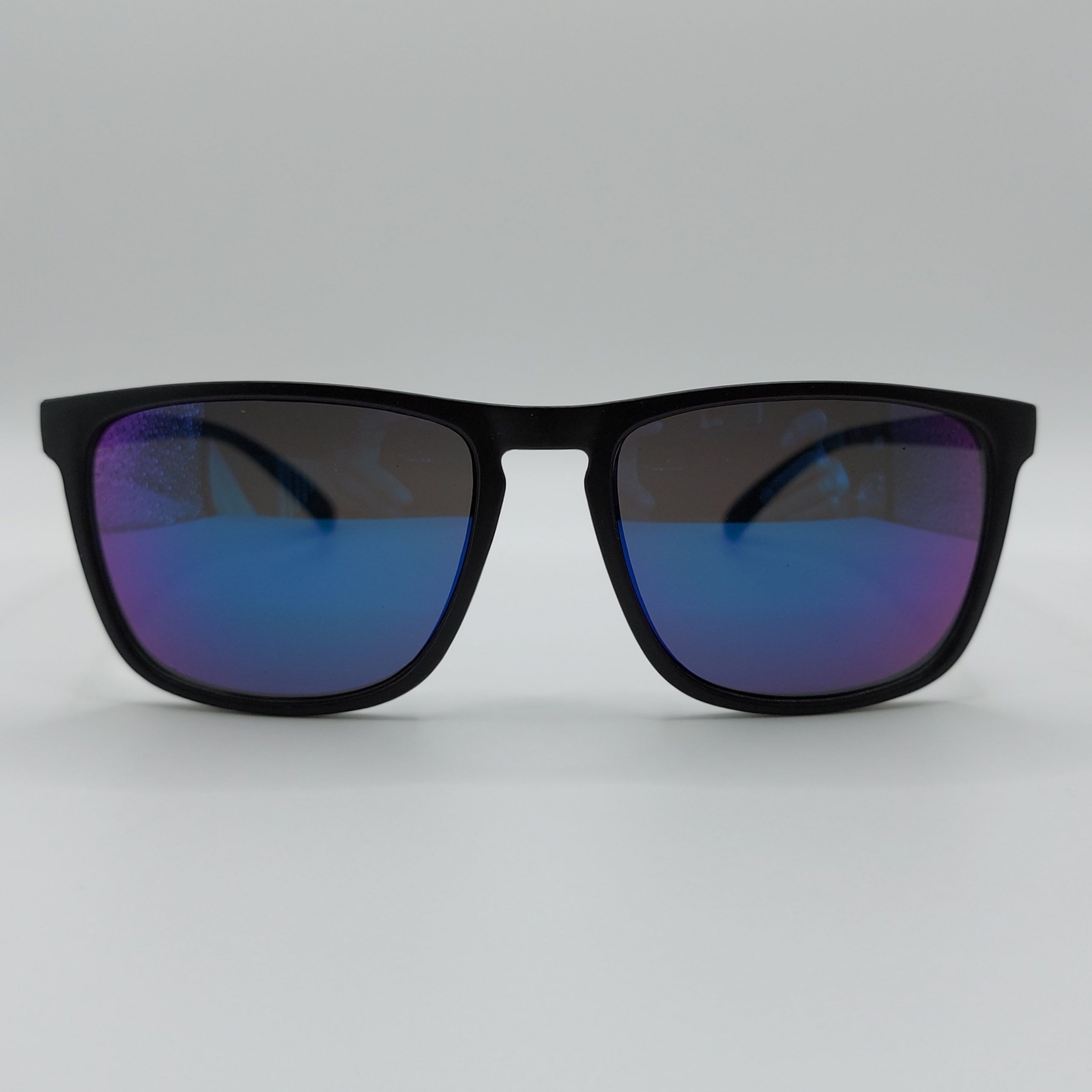 Snel Kwaadaardig Bouwen op Mat zwarte zonnebril met blauwe spiegelglazen – Hoeksche Brillen