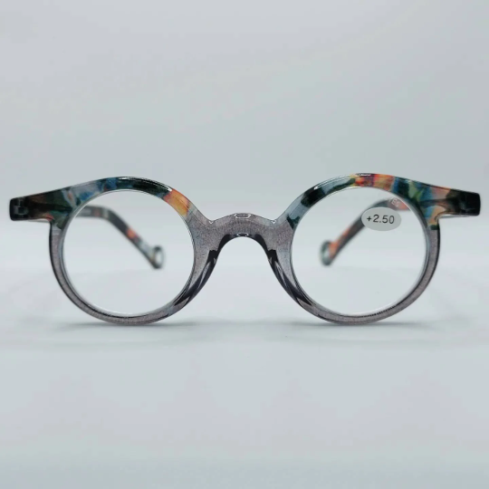Grijze ronde leesbril – Brillen